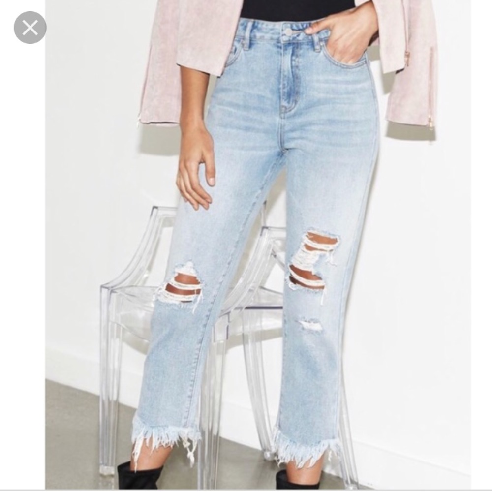 NWT Kendall & Kylie Distressed Mom Jeans